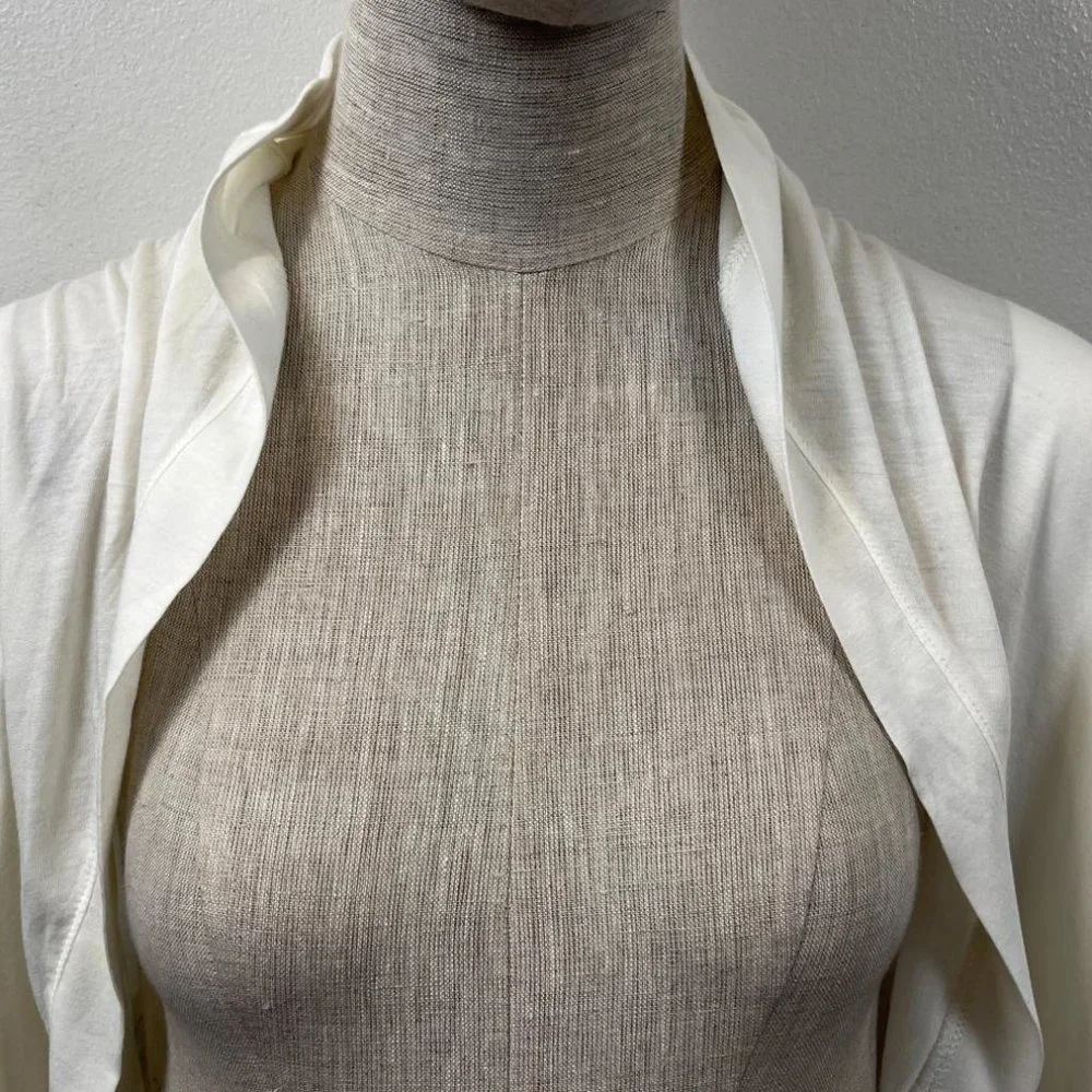 HELMUT LANG WHITE LAYERING SLEEVE LAYERING CARDIGAN - Picture 4 of 12